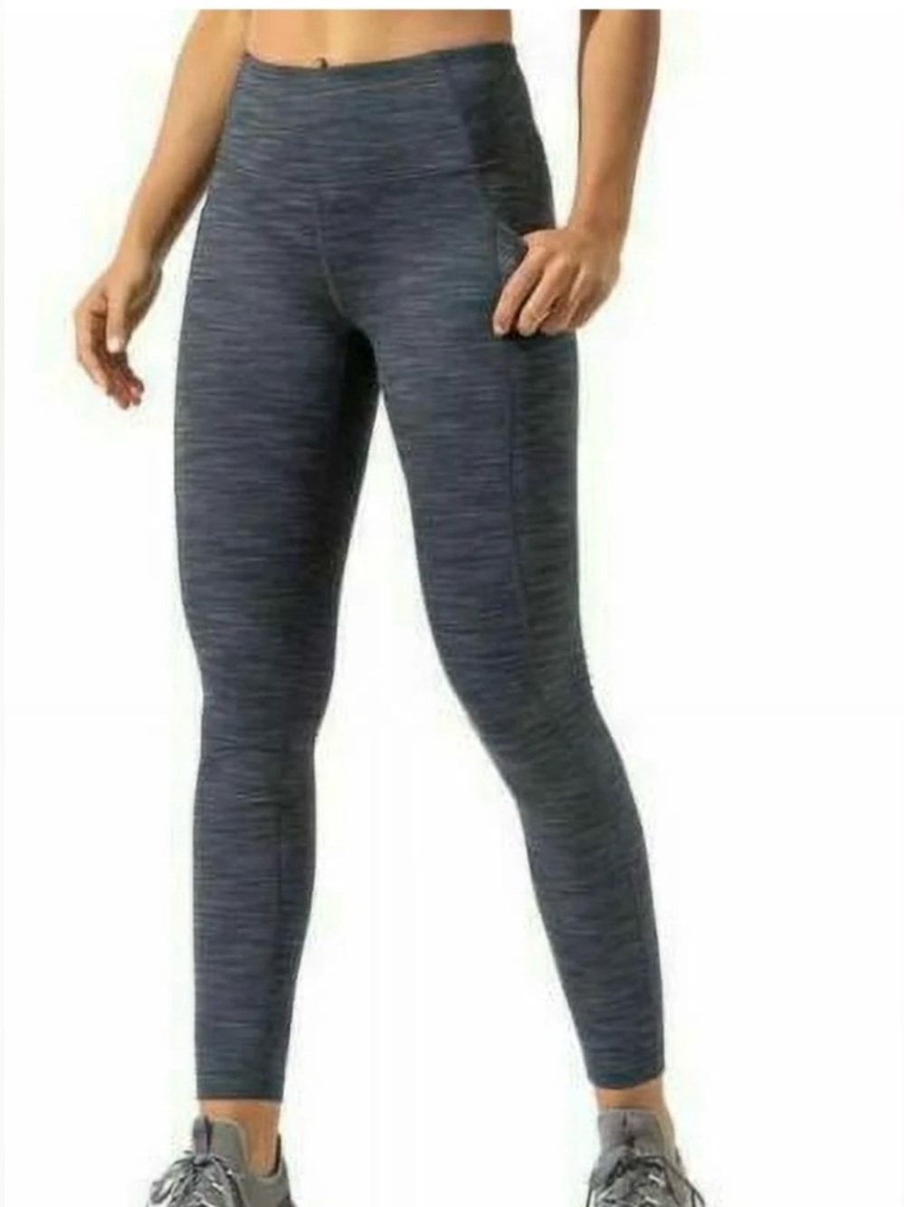 Mondetta Heathered Gray/Blue High-Rise Leggings